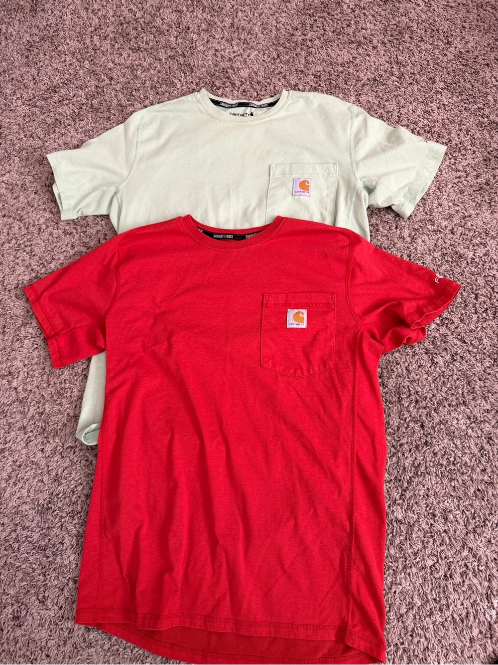 Lot of 2 Carhartt short sleeve tees shirts. Adult small